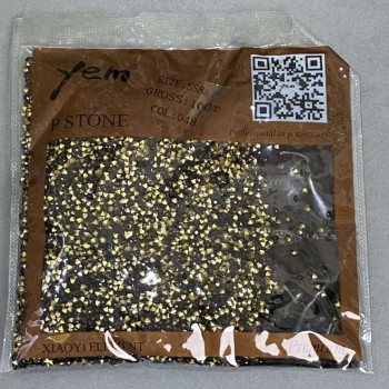 Black rhinestones, 2 mm diameter, pack 50 g (±)