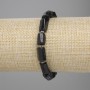 Tourmaline Bracelet, Faceted 11-12×7-7, 5mm+ beads, 3mm+ seed beads, Length 18 cm, Elastic