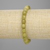 Chrysoprase Olivine Faceted Bead Bracelet, 7.5 mm diameter, 18 cm length, stretch bracelet