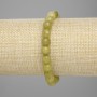 Chrysoprase Olivine Faceted Bead Bracelet, 7.5 mm diameter, 18 cm length, stretch bracelet