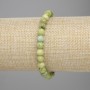 Jadeite Faceted Bead Bracelet, 6 mm, 18 cm, Stretch