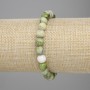 Jadeite Bracelet with Faceted Beads, 8 mm Diameter, 18 cm Length, Stretch