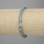 Jadeite Bracelet with Barrel Beads, 8x5 mm, 3 mm Seed Beads, Length 18 cm, Stretch