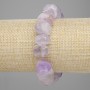 Amethyst Faceted Bracelet, bead diameter 9×14–15 mm, length about 18 cm, elastic