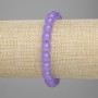 Lavender Amethyst Bracelet with Smooth 8 mm Beads, 18 cm Length, Stretch
