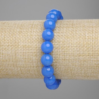 Apatite Bracelet with Smooth Beads, 10mm Diameter, 18cm Length (Stretch)