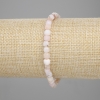 Pink Opal Faceted Cube Bracelet, bead diameter 4.5×4.5 mm, length 18 cm ± stretch