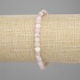 Pink Opal Faceted Cube Bracelet, bead diameter 4.5×4.5 mm, length 18 cm ± stretch