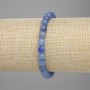 Blue Aventurine Bracelet with Smooth Beads, 7 mm Diameter ±, 18 cm Length ±, Stretch