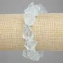 Bracelet with tinted quartz, unpolished stones, beads diameter 10-14×10-19 mm ±, length 18 cm ±, elastic