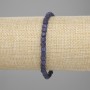 Bracelet with Faceted Sapphire Cubes, 4×4 mm, length 18 cm +/- stretch