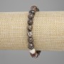 Obsidian Bracelet, Smooth Beads, 8 mm Diameter ±, 18 cm Length ±, Elastic