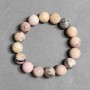 Bracelet Pink Opal Smooth Beads 12mm, Length 18 cm, Stretch