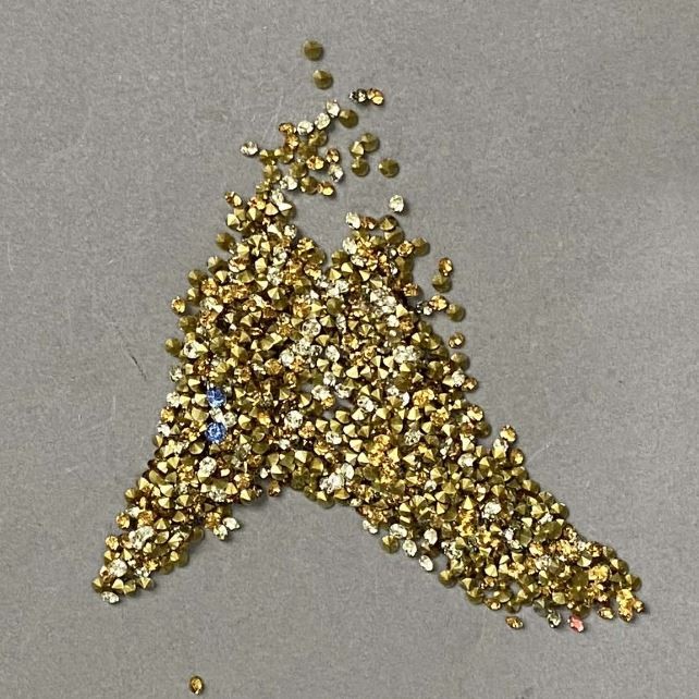 Rhinestones, assorted color mix, 2 mm diameter ±, pack 85 g (±)
