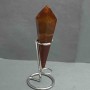 Souvenir cone pencil made of natural agate with geodes, 138x36 mm ±, weight 168 g, with stand