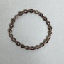 Bracelet with smoky quartz beads (6 mm, faceted) and Czech crystal rondelles (3×3 mm, faceted), 18 cm stretch