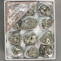 Pyrite souvenir stone - assorted sizes (price per box) 9x8 cm+