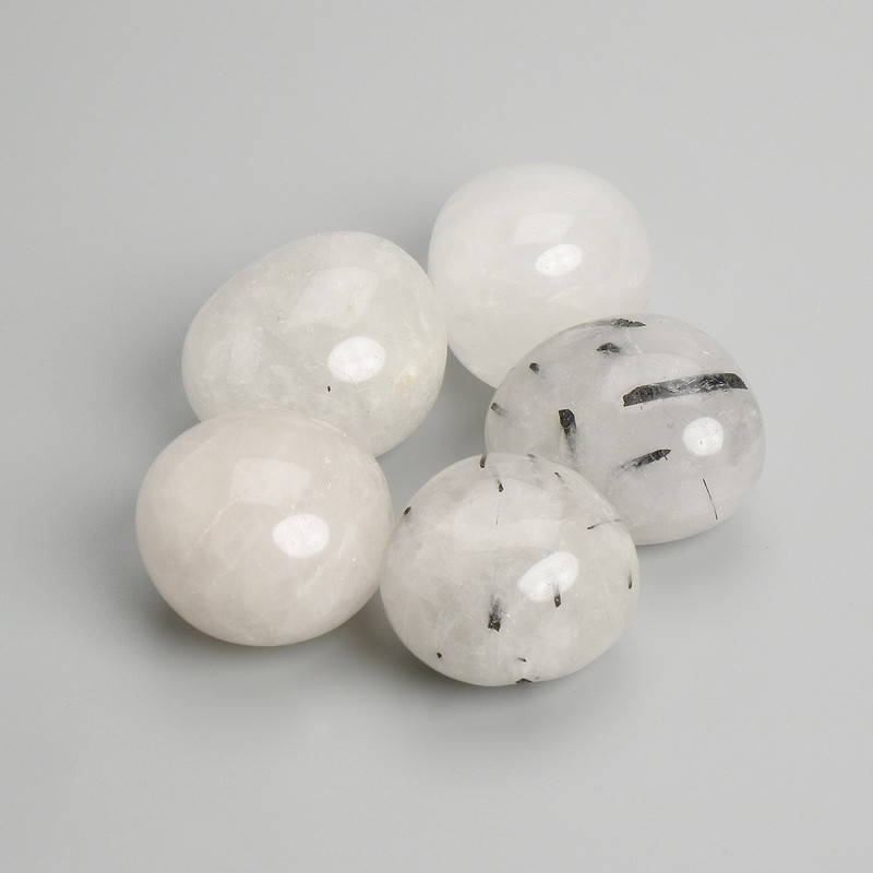 Rutilated quartz Hairy tumbled 24-33×18-25 mm (±) packaged 100 g (Price per 100 g)