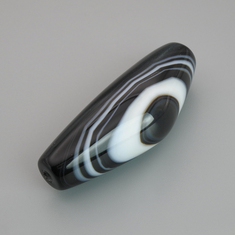 Price per 1 piece. Bead insert, natural agate, 44-47×15-16 mm ± (assorted sizes)