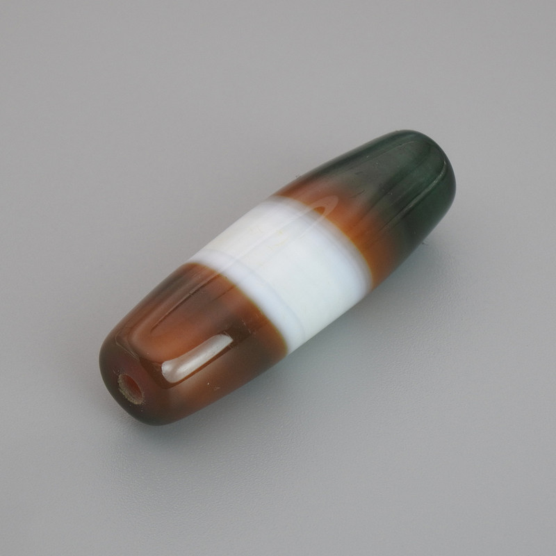 Price per 1 pc. Bead insert of natural agate 30-32×7.5-10 mm ± (assorted sizes)