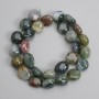 Jasper tumbled beads 13-15×13-13 mm, 5 mm ±, length 40 cm ± on thread