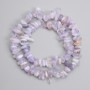 Sapphireine faceted beads 7–20×3–6 mm ±, length about 39 cm on a thread