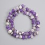 Chevron Amethyst Faceted Beads 8–9×9–11 mm, 5 mm ±, length 39 cm ±, on thread