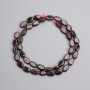 Garnet faceted oval beads 8-10×6-7 mm, on thread, length about 39 cm