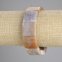 Fossilized Coral Bracelet, Square 18×18 mm, 18 cm long (stretch)