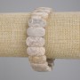 Fossilized Coral Bracelet, Faceted Link, diameter 20×10 mm ±, length 18 cm ±, stretch