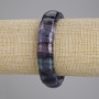 Fluorite bracelet with smooth links, diameter 23×13 mm, 5 mm ±, length 18 cm ±, stretch