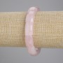 Pink Quartz Bracelet, Smooth Links, 17×10 mm Diameter ±, 18 cm Length ±, Elastic