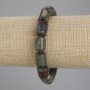 Dragon Blood Jasper Cylinder Bracelet, diameter 14×10 mm, length 18 cm, stretch