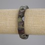 Jasper 'Blood of the Dragon' Bracelet, Faceted Square Beads, 12x12 mm, 18 cm length, stretch bracelet