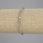 Bracelet with Faceted Labradorite Cubes, 3x3 mm, length 18 cm, stretch