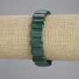 Malachite Bracelet with Smooth Links, 14x10 mm, 18 cm Stretch