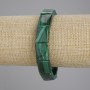 Malachite bracelet with smooth links, 16×12 mm, 18 cm length, stretch
