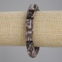 Rhodonite Bracelet with Cylindrical Beads, 14×10 mm Diameter, 18 cm Length ± Stretch