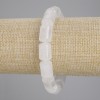 Rock Crystal Cylinder Bracelet, diameter 14x10 mm, length 18 cm ± stretch