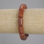 Aventurine Bracelet 'Golden Sand' Cylindrical Beads, 14×10 mm, 18 cm length, stretch