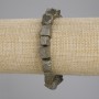 Pyrite Bracelet with Unpolished Stones, Diameter 6-14×6-8 mm, Length 18 cm, Stretch