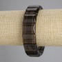 Smoky quartz bracelet with smooth links, diameter 18×13 mm ±, length 18 cm ±, stretch