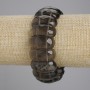 Smoky quartz bracelet with faceted links, 25×11 mm, length 18 cm ±, stretch
