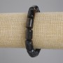 Falcon's Eye and Tiger's Eye Bracelet, Cylindrical Beads, 14×10 mm, 18 cm long, stretch