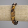 Tiger's Eye Bracelet, Smooth Bead Links, 17×10 mm, 18 cm Stretch