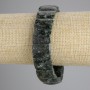 Bracelet with natural seraphinite, smooth links, bead size 15×12 mm, length 18 cm +/- stretch
