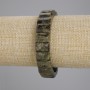 Bracelet with natural Grossular Garnet — link beads 13×9 mm, length 18 cm, stretch