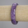 Charoite natural stone bracelet - chain-link, diameter 23×13 mm, 5 mm ±, length 18 cm ±, stretch