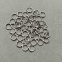 Spring-loaded Jump Ring, 6mm, Silver Metal, 1 kg Packaging