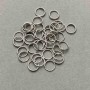 Spring-loaded ring, 7 mm diameter, silver-tone metal, packaging 20 g